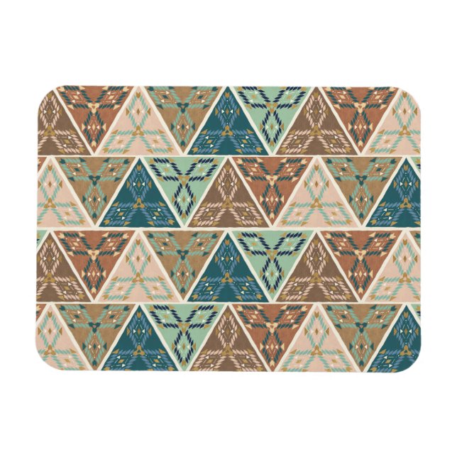 Outdoor Geo Step | Geometrisches Muster Magnet (Horizontal)