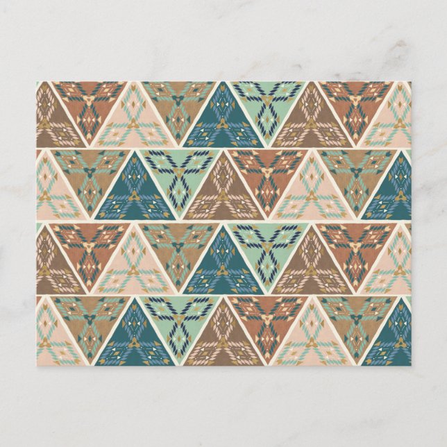 Outdoor Geo Step | Geometrisches Muster Postkarte (Vorderseite)