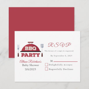 Outdoor GRILLEN Baby Shower RSVP Card