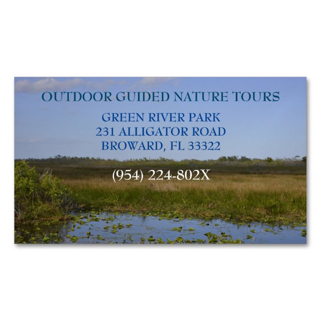 Outdoor Guided Nature Tour Camping Magnetische Visitenkarte (Vorderseite)