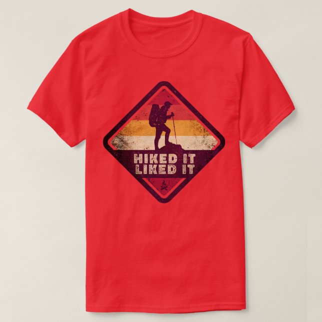 Outdoor-Hiken es gefiel es Wandern T-Shirt (Design vorne)