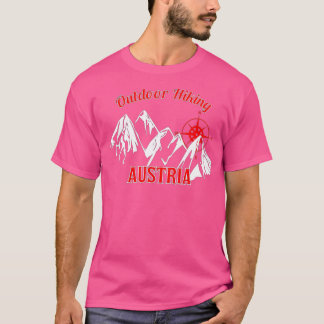 Outdoor Hiking Austria Mountain Compass T-Shirt