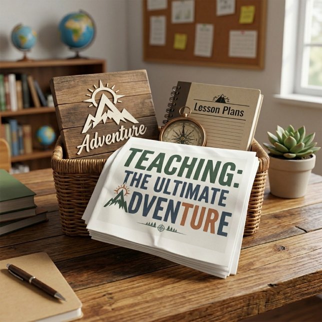 Outdoor-Lehrer Ultimatives Abenteuer  Serviette (Von Creator hochgeladen)