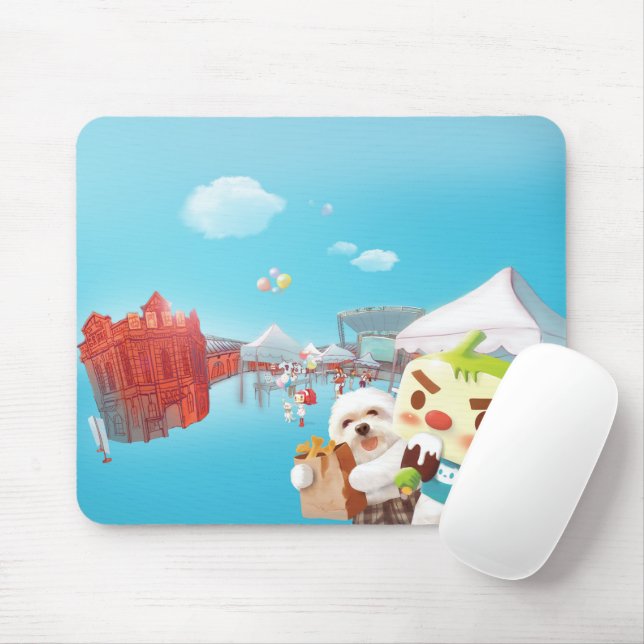 Outdoor Market Fun Mousepad (Mit Mouse)