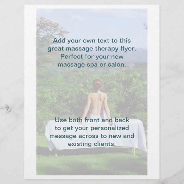 Outdoor Massage Foto Flyer (Vorne)