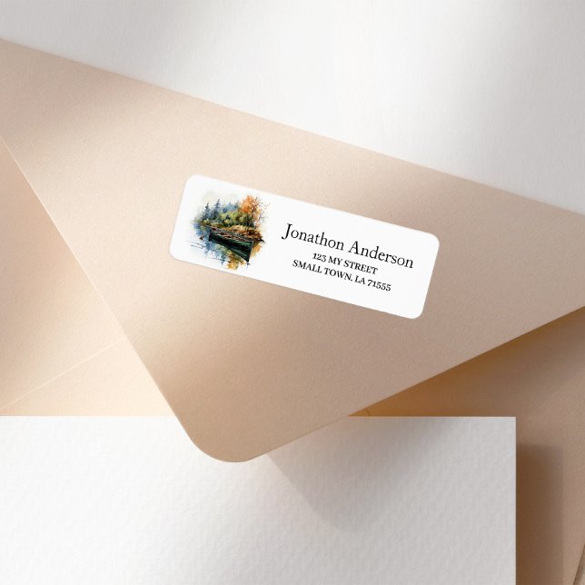 Outdoor River Canoe Address Label (Von Creator hochgeladen)