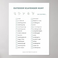 Outdoor Scavenger Jagen Kinder Aktivitäten druckba
