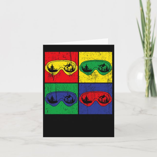 Outdoor Snowboarden Pop Art Sport Snowboarder Karte (Vorderseite)