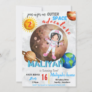 Outdoor Space Adventure 3 Anniversaire Carte d'inv