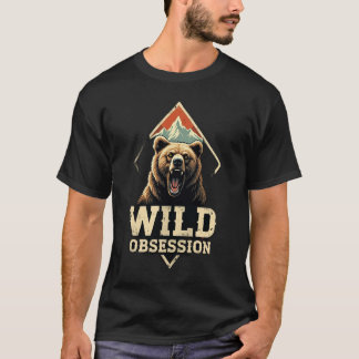 Outdoor-Sport-Abenteuer Wilde Besessenheit Bär T-Shirt