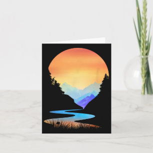 Outdoor Sunset Vintage Berge Sonnenschein Karte