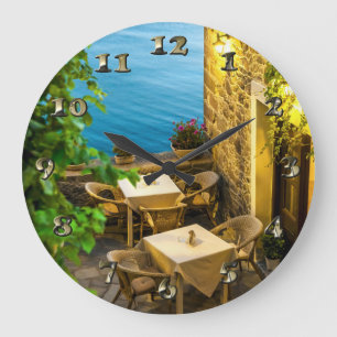 Outdoor Tables at Resturant Große Wanduhr