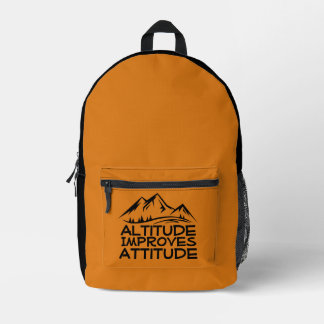 Outdoor Trail Adventure yellow black Backpack Bedruckter Rucksack