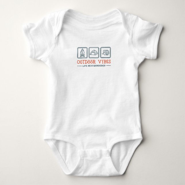 Outdoor Vibes Baby Strampler (Vorderseite)
