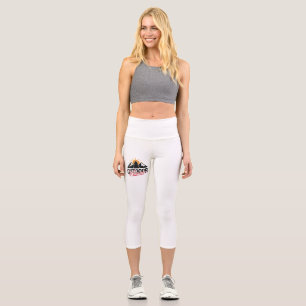 Outdoor Vibes Bergbaum Sonnenaufgang Capri Leggings