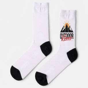 Outdoor Vibes Bergbaum Sonnenaufgang Socken