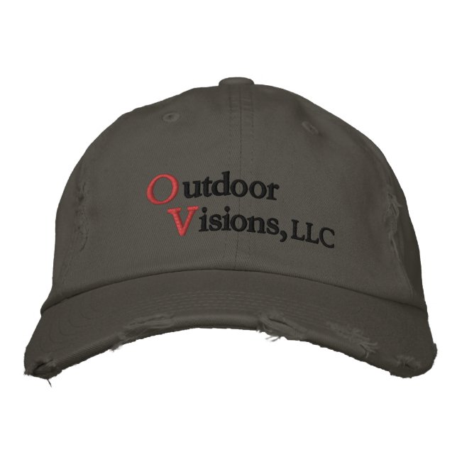 Outdoor Visions Low Profile Robust Bestickte Baseballkappe (Vorderseite)