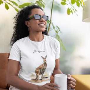 Outdoor Wanderer: Wasserfarbe Kangaroo Brauch T-Shirt