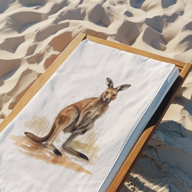 Outdoor Wanderer: Wasserfarbe Känguru Strandtuch (Von Creator hochgeladen)