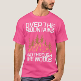 Outdoor-Wandern über die Berge und durch die T-Shirt