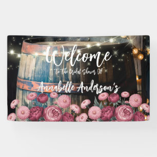 Outdoor Whiskey-Fass Junggesellinnenabschied Begrü Banner