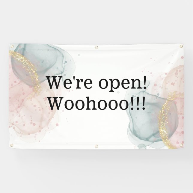 Outdoor Wir sind Open Sign Banner (Horizontal)