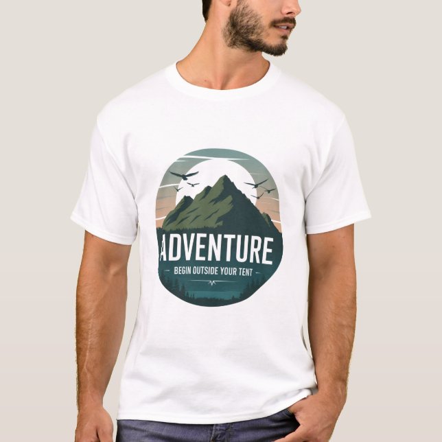 Outdoor Zelt Life Nature T - Shirt (Vorderseite)