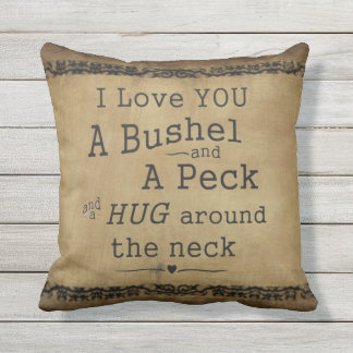 Outdoorpillow I Liebe Sie ein Buschel und ein Peck Kissen