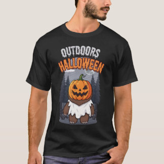 Outdoors Halloween Bigfoot Jack O Lantern tropf Sl T-Shirt