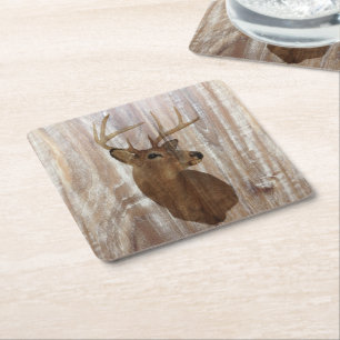 Outdoorsman-Western Primitive Scheunenbaum Rechteckiger Pappuntersetzer