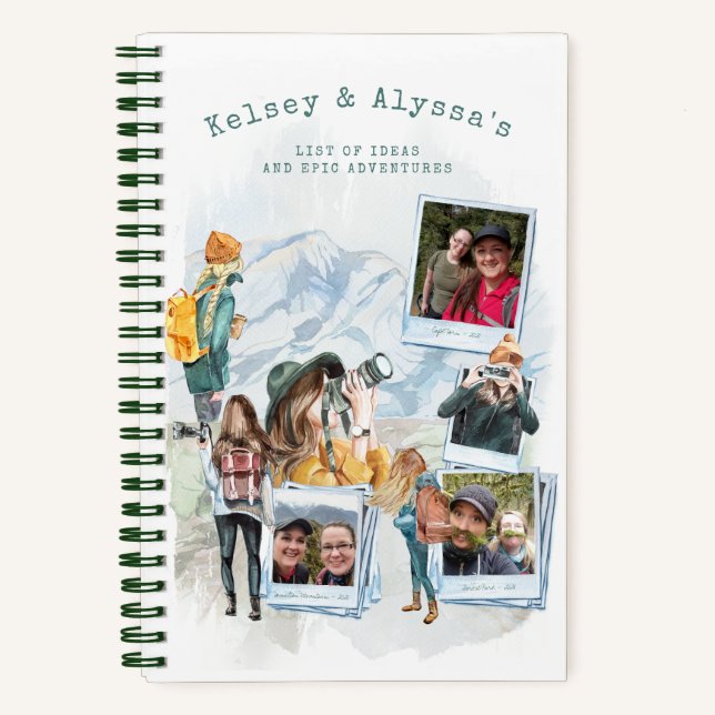 Outdoorsy-Mädchen | Adventure-Fotos Spiral Noteboo Notizbuch (Vorderseite)