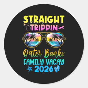 Outer Banks Familienurlaub 2026 Gerade Tr Runder Aufkleber