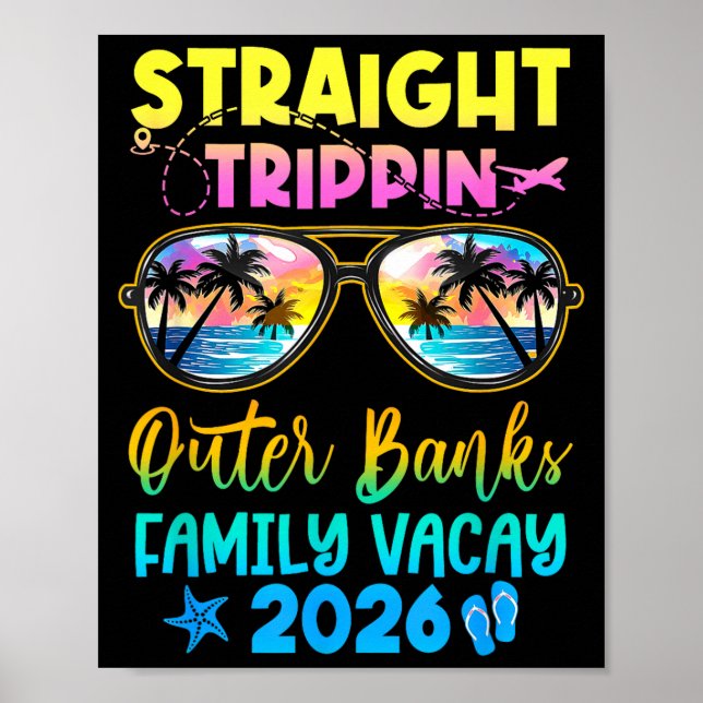 Outer Banks Family Vacay Vacation 2026 Straight Tr Poster (Vorne)