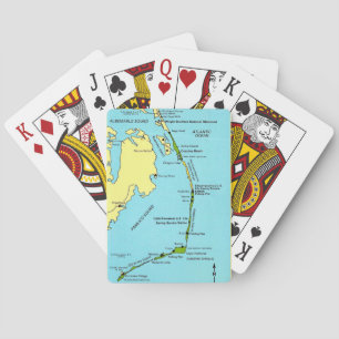 Outer Banks Karte Postkarte Spielkarten