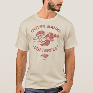 Outer Banks Lobsterfest OBX Dunkelrotes Retro-Vint T-Shirt