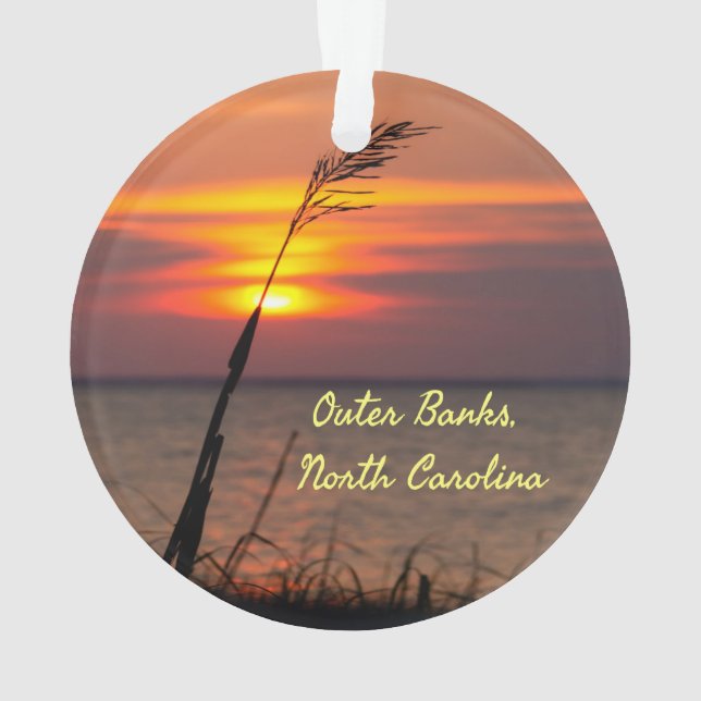Outer Banks North Carolina Beach Sunset Orange Sky (dos)