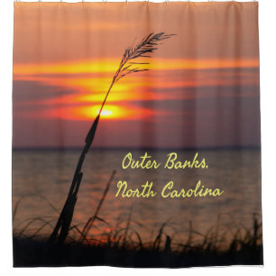 Outer Banks North Carolina Strand Sonnenuntergang Duschvorhang