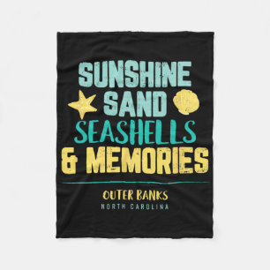 Outer Banks Shirt Familienurlaub Muschelliebhaber Fleecedecke
