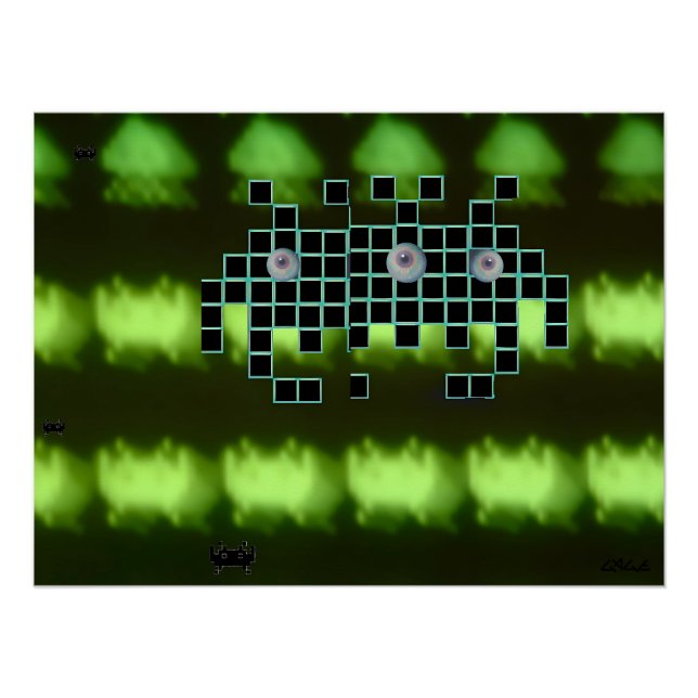 Outer Space Invader Kingdom Poster (Vorderseite)