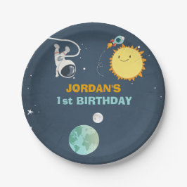 Outer Space Paper Plates Birthday Rocket Astronaut Pappteller