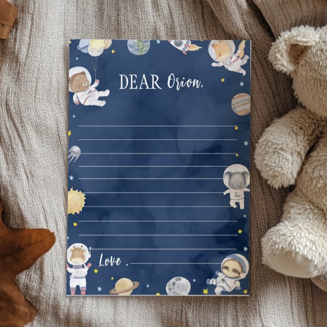 "Outer Space Safari Time Capsule Note Card" Dankeskarte (Von Creator hochgeladen)