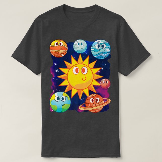 Outer Space Science Galaxy Astronomy Universe Cute T-Shirt (Design vorne)