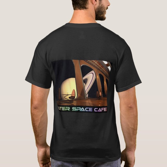 OuterSpace Cafe mit View T - Shirt (Rückseite)