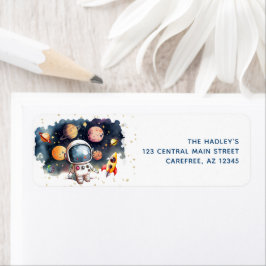 Outerspace Planets Astronaut-Rücksendeadresse