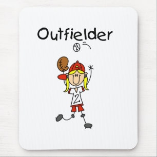 Outfielder-Mädchen Mousepad
