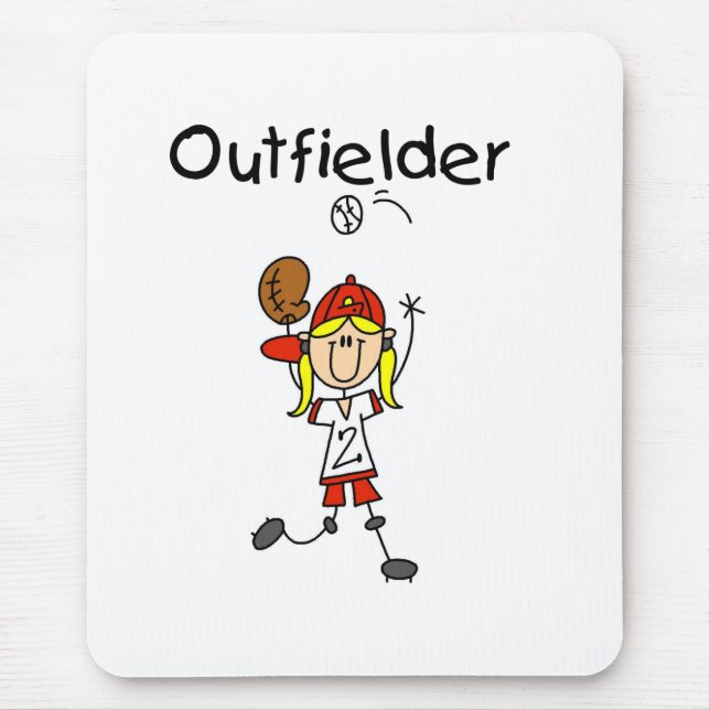 Outfielder-Mädchen Mousepad (Vorne)