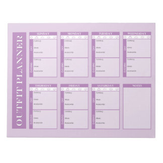 Outfit-Planer Abreißen Editor Notizblock