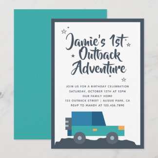 Outgoing Adventure Birthday Party Einladung