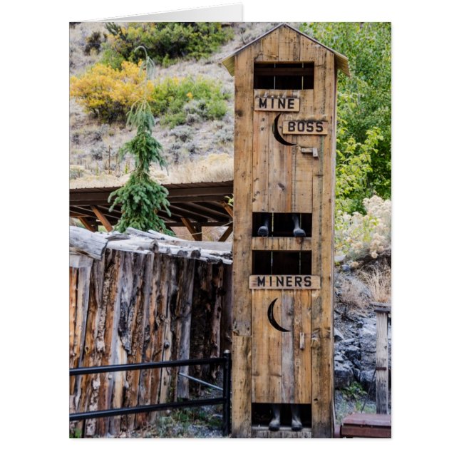 Outhouse à deux étages - Humour - Mines (Devant)