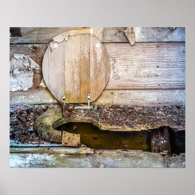 Outhouse - Badezimmer Dekoration "Achten Sie darau (Vorne)